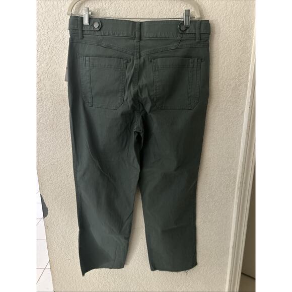 Democracy “ab” Solution High Rise Utility Frayed Hem In Green Size 12 NWT - Picture 4 of 6